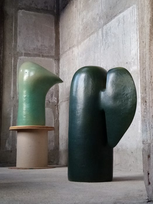 Les garde-fous, grès émaillé